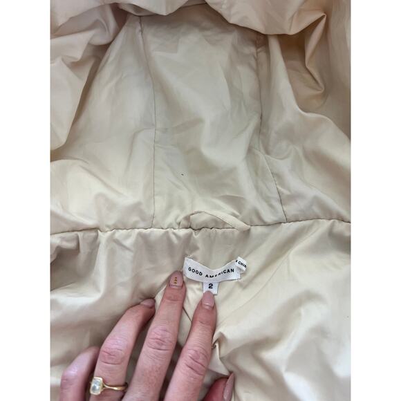 Good American Essential Sherpa Cocoon Hooded Jacket Size 2/Med - Picture 3 of 5